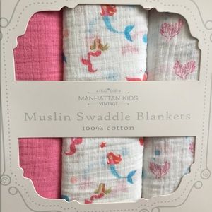 Manhattan kids muslin swaddles mermaid